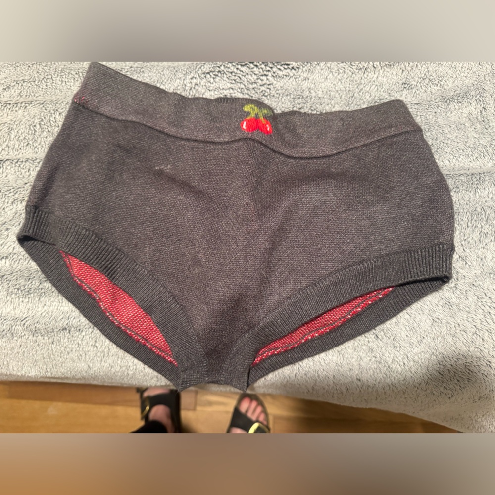 Free People Knit Cherry Booty Shorts (Never Worn!)